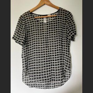 Aritzia Wilfred Silk Georgette T-Shirt Blouse - XXS